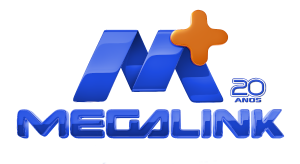 Logo Megalink Telecom - 20 anos